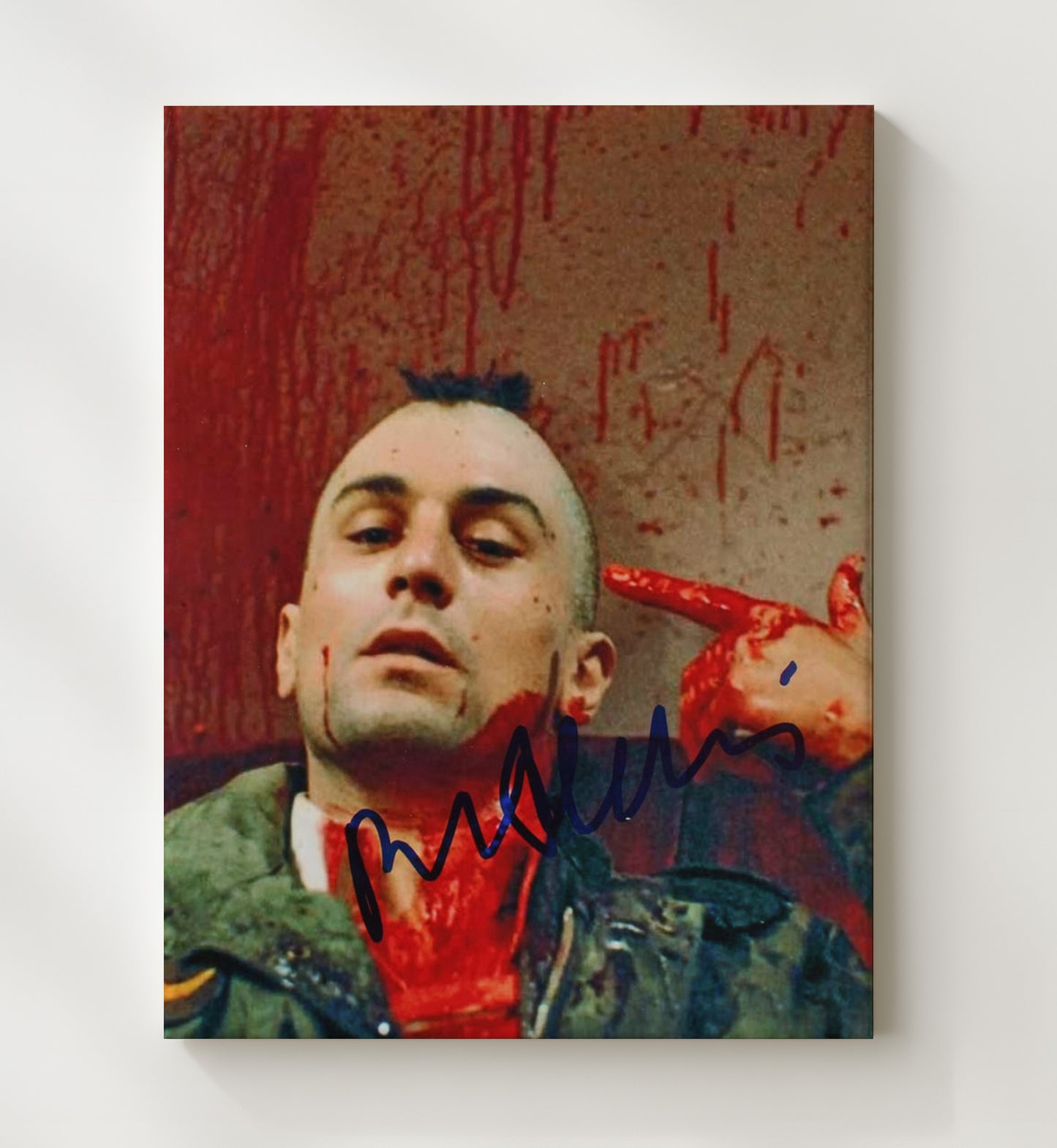Taxi Driver - Robert De Niro - Travis BickleBlood Streak Breakdown Vintage Movie Wall Art - 20x24 Canvas movie decor