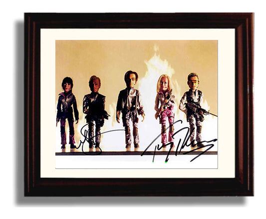 Team America - Matt Stone and Trey Parker Puppet Strike Force movie wall art 8x10 Beveled Frame