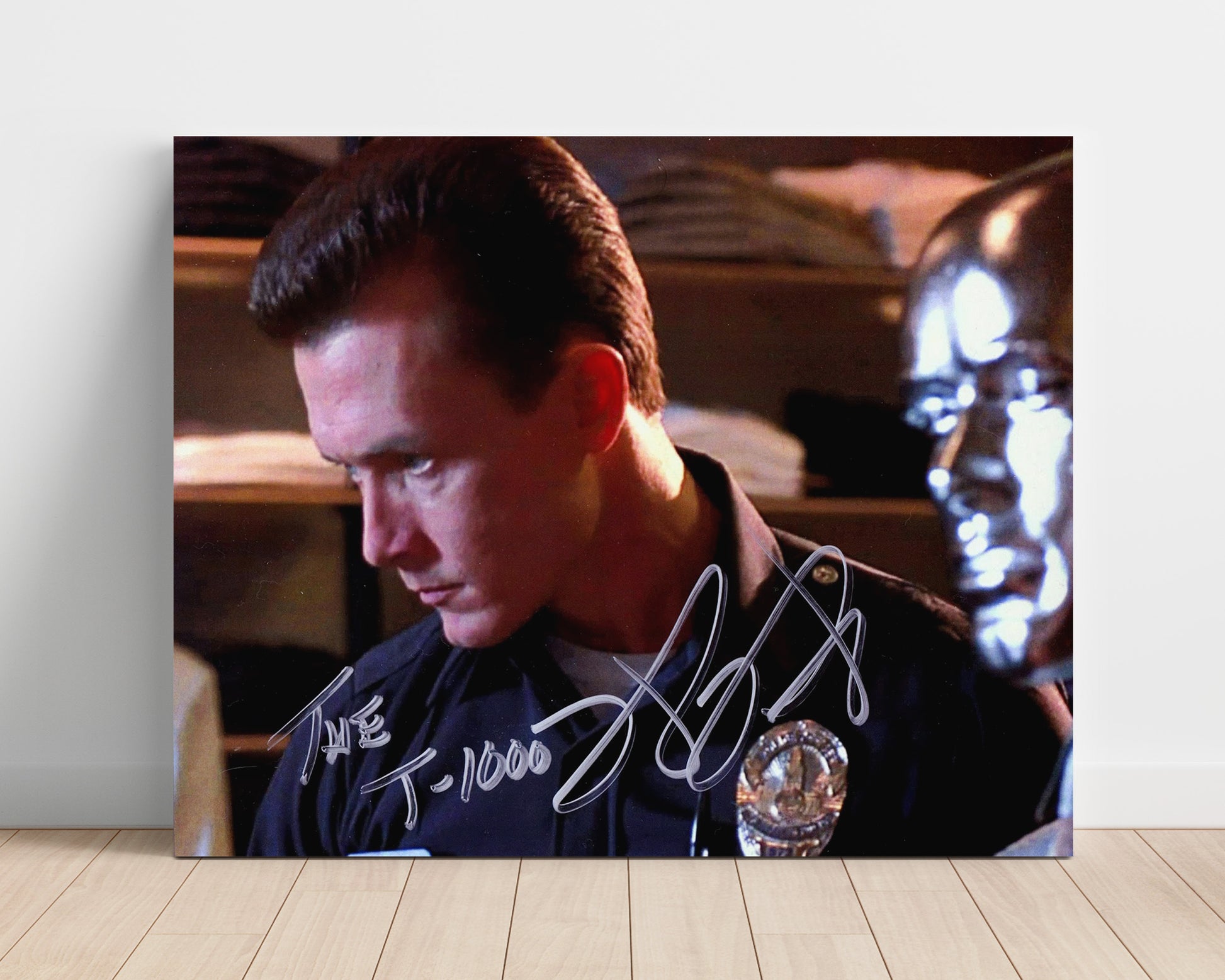 Terminator 2 - Robert Patrick - T-1000 - Cop Reflection Scene Vintage Movie Wall Art - 16x20 Unframed Print movie decor