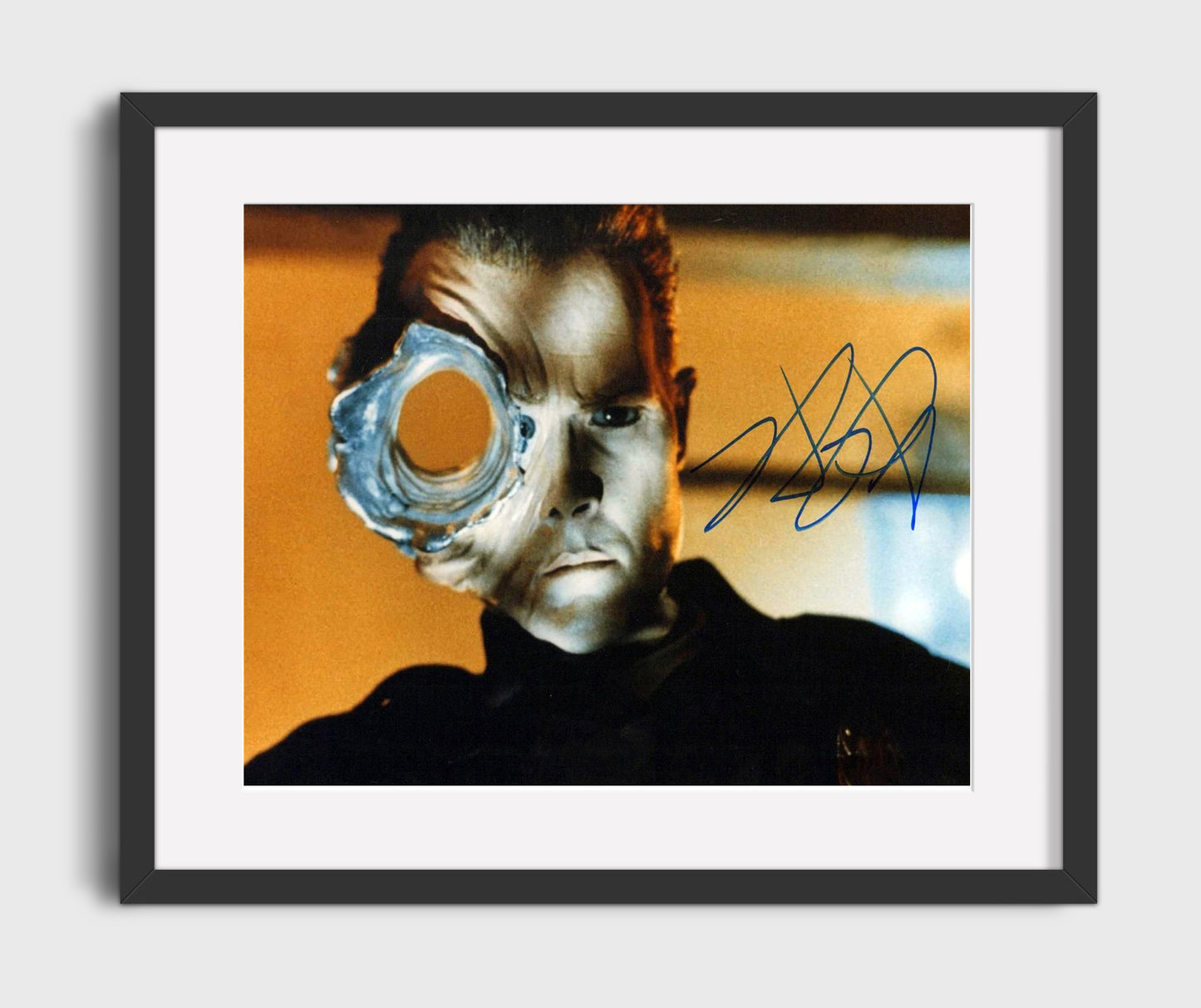 Terminator 2 - Robert Patrick - T-1000 - Liquid Metal Face Shot Vintage Movie Wall Art - 16x20 Gallery Frame movie decor