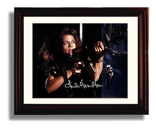 Terminator 2 Judgment Day - Linda Hamilton - Sarah Connor - Tactical weapon readiness movie wall art 8x10 Beveled Frame