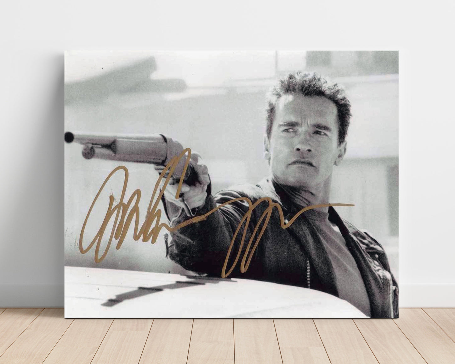 Terminator 2_ Judgment Day - Arnold Schwarzenegger - T-800 - Shotgun biker stance movie wall art 16x20 Unframed Print