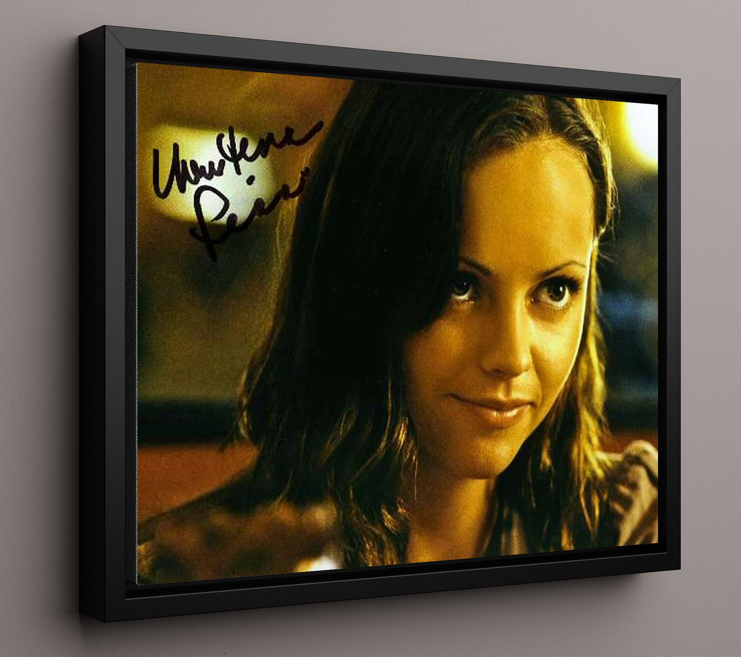 The Addams Family - Christina Ricci - Wednesday Addams - Deadpan gothic intensity movie wall art 16x20 Framed Canvas
