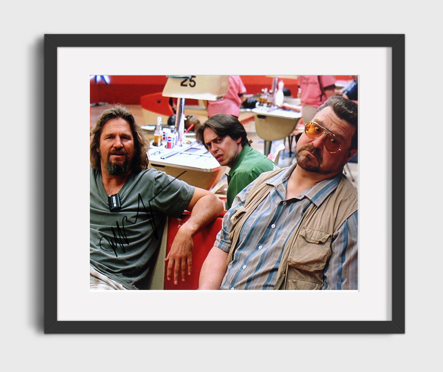 The Big Lebowski - Jeff Bridges - The Dude - Bowling Alley Chill Vintage Movie Wall Art - 16x20 Gallery Frame movie decor