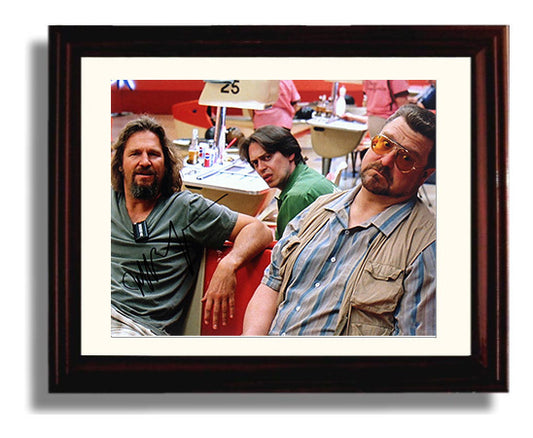 The Big Lebowski - Jeff Bridges - The Dude - Bowling Alley Chill movie wall art 8x10 Beveled Frame