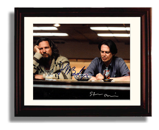The Big Lebowski - Jeff Bridges - The Dude - Bowling alley reflection Vintage Movie Wall Art - 8x10 Beveled Frame movie decor