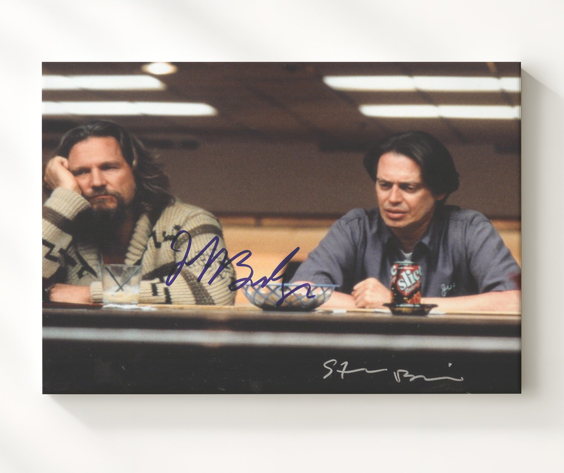 The Big Lebowski - Jeff Bridges - The Dude - Bowling alley reflection movie wall art 20x24 Canvas