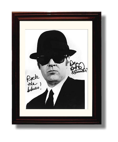 The Blues Brothers - Dan Aykroyd - Elwood Blues - Hat Sunglasses Tight Framing movie wall art 8x10 Beveled Frame