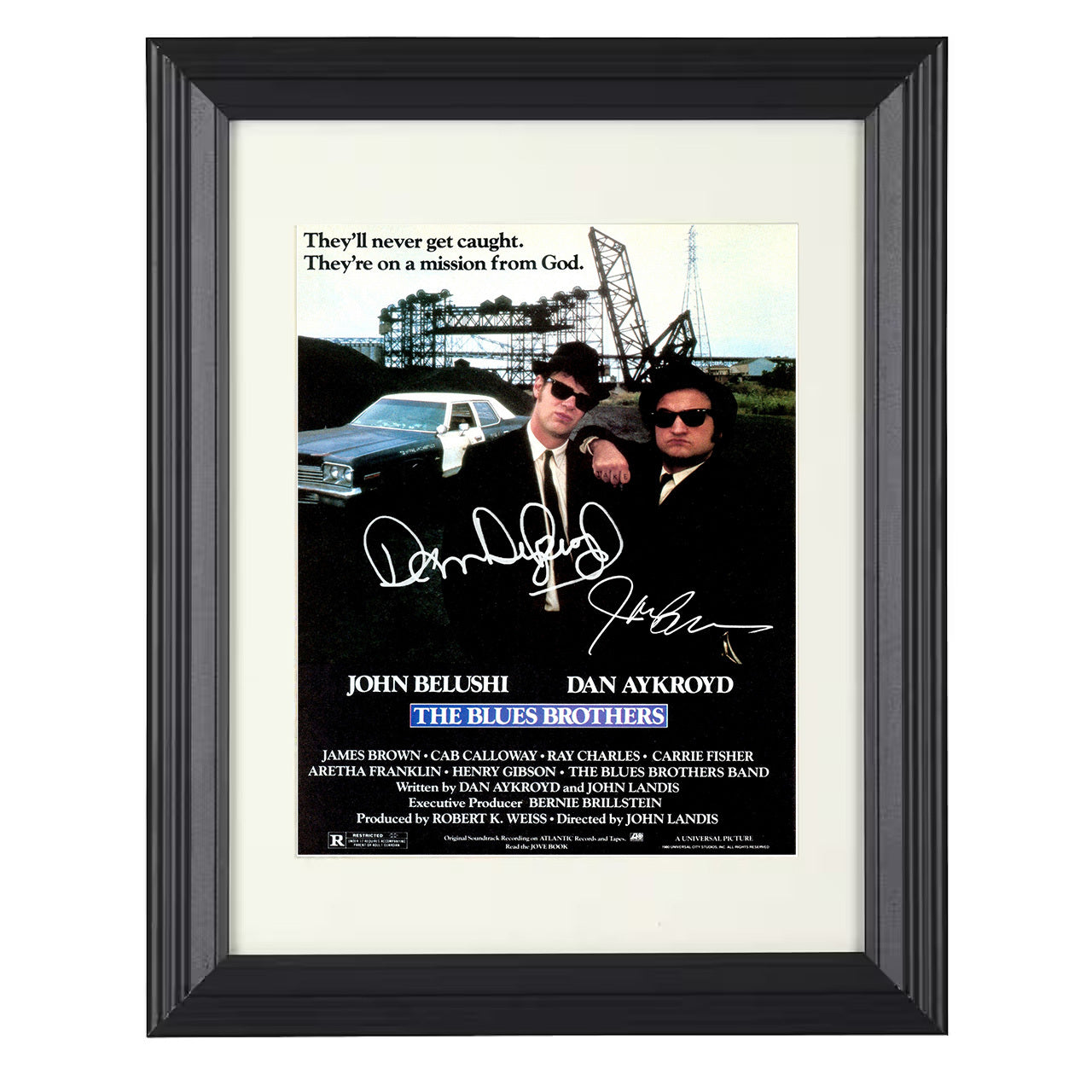 The Blues Brothers – Mission from God Image – 8x10 black beveled framed movie wall art