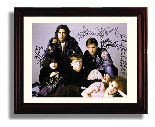 The Breakfast Club - Emilio Estevez - Andrew Clark - Library detention lineup movie wall art 8x10 Beveled Frame