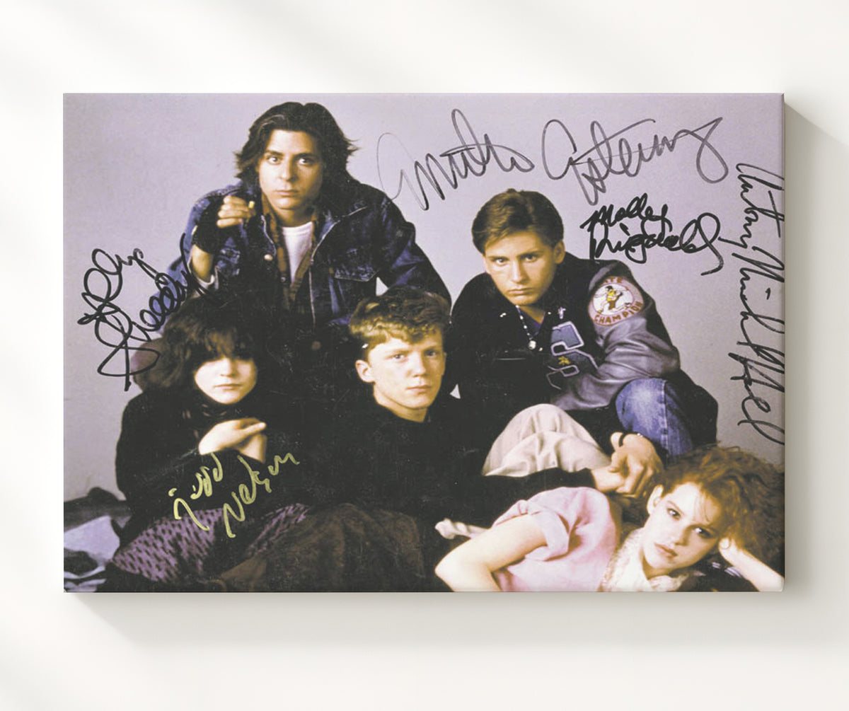 The Breakfast Club - Emilio Estevez - Andrew Clark - Library detention lineup movie wall art 20x24 Canvas