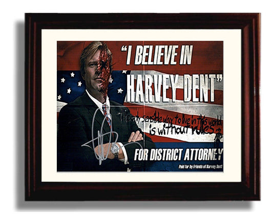 The Dark Knight - Aaron Eckhart - Harvey Dent - Campaign Poster movie wall art 8x10 Beveled Frame