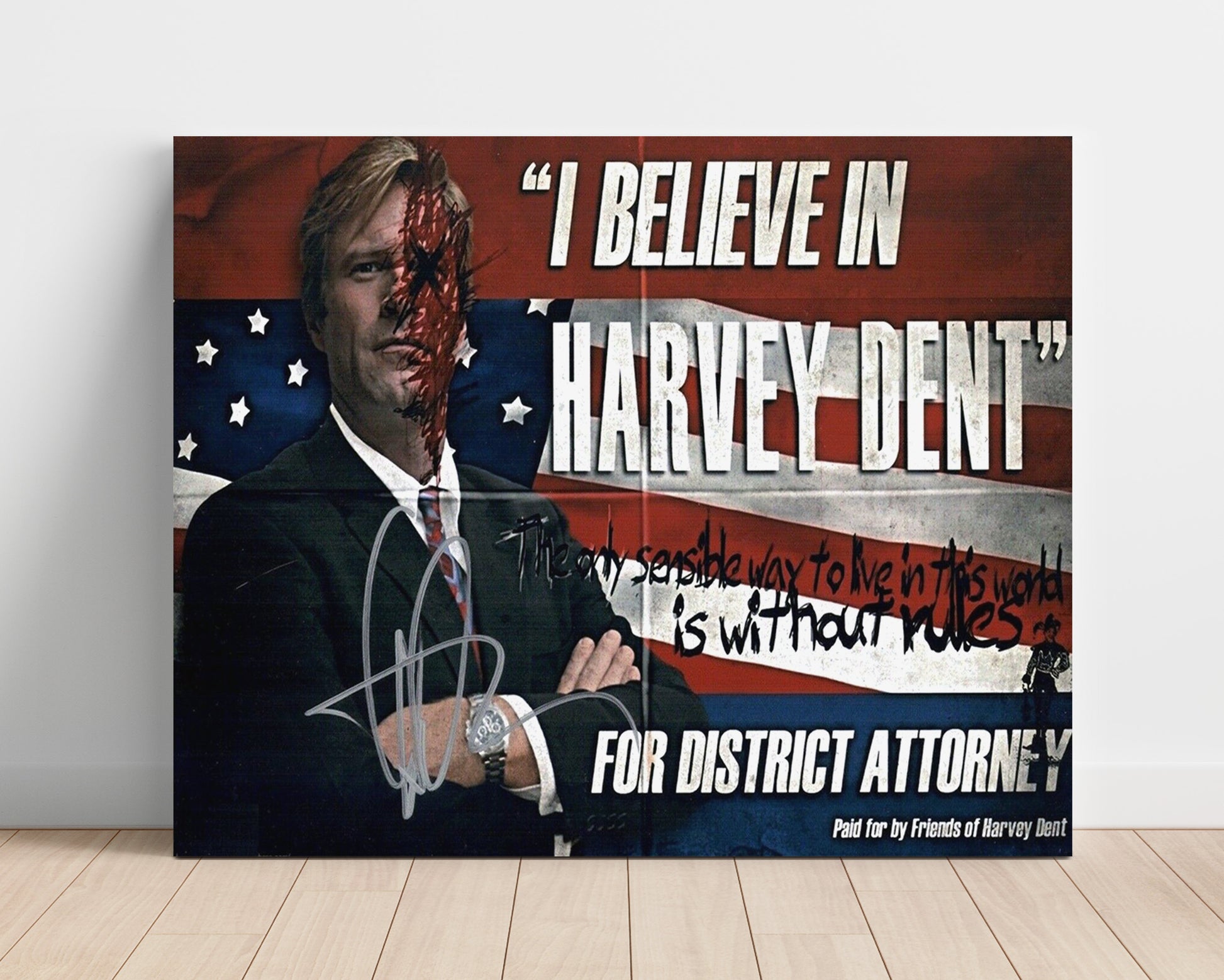 The Dark Knight - Aaron Eckhart - Harvey Dent - Campaign Poster Vintage Movie Wall Art - 16x20 Unframed Print movie decor