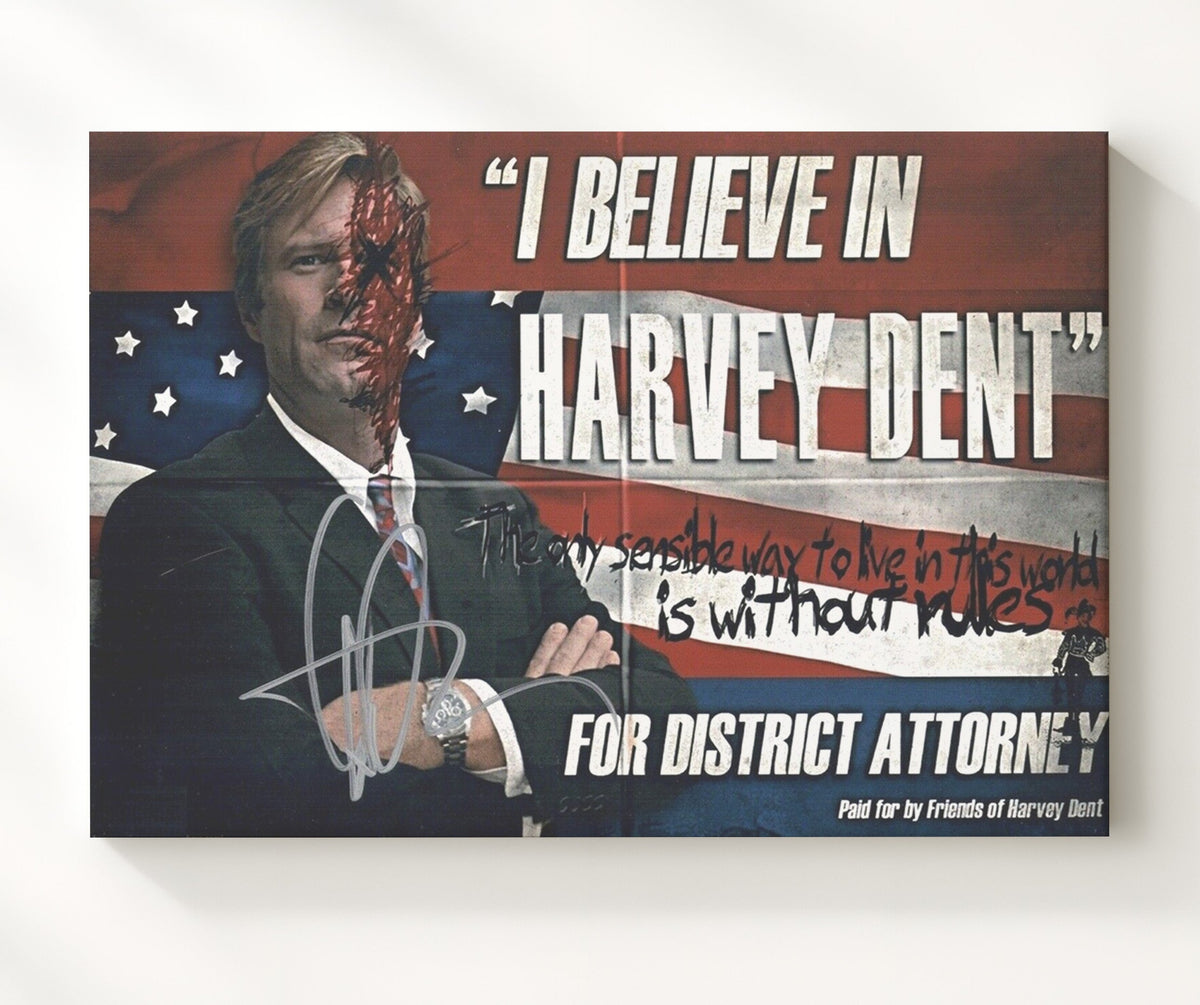 The Dark Knight - Aaron Eckhart - Harvey Dent - Campaign Poster movie wall art 8x10 Beveled Frame