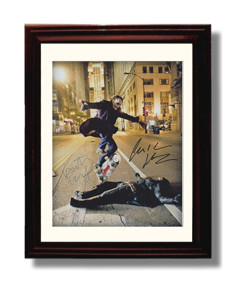 The Dark Knight - Heath Ledger - Jokerand Christian Bale - Batman - Chaos vs Justice movie wall art 8x10 Beveled Frame