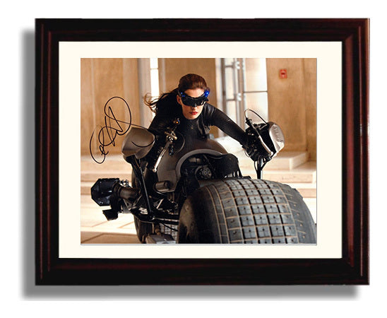 The Dark Knight Rises - Anne Hathaway - Catwoman - Batpod rooftop ride Vintage Movie Wall Art - 8x10 Beveled Frame movie decor