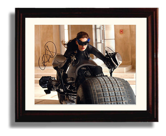 The Dark Knight Rises - Anne Hathaway - Catwoman - Batpod rooftop ride movie wall art 8x10 Beveled Frame
