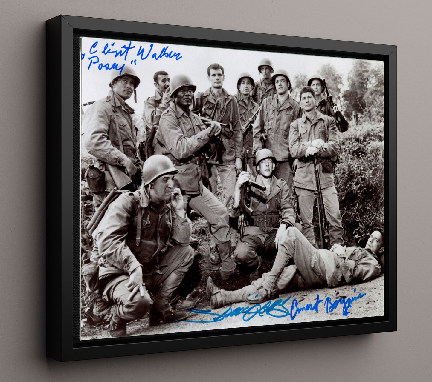 The Dirty Dozen - Lee Marvin - Major Reisman - Convict unit briefing movie wall art 16x20 Framed Canvas