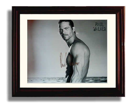 The Fast and the Furious - Paul Walker - Brian OConner - Calm before chaos Vintage Movie Wall Art - 8x10 Beveled Frame movie decor