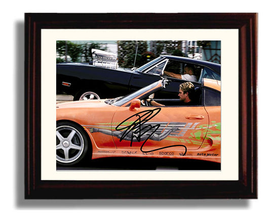 The Fast and the Furious - Paul Walker - Brian OConner - Street racer legacy movie wall art 8x10 Beveled Frame