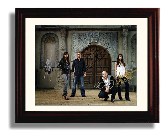 The Fast and the Furious - Vin Diesel - Dom Toretto - Crew street lineup Vintage Movie Wall Art - 8x10 Beveled Frame movie decor