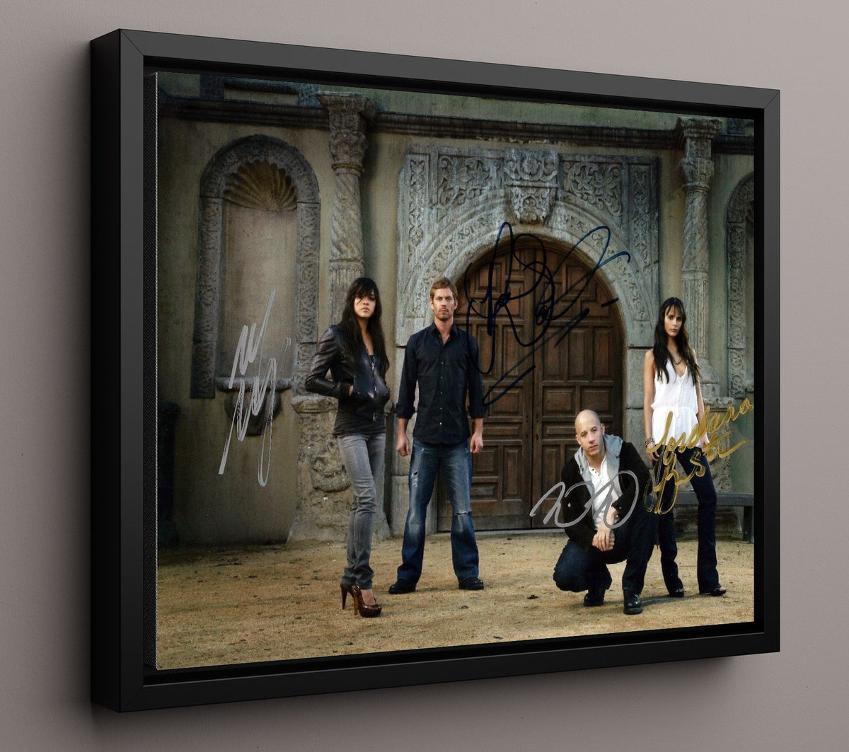 The Fast and the Furious - Vin Diesel - Dom Toretto - Crew street lineup movie wall art 16x20 Gallery Frame