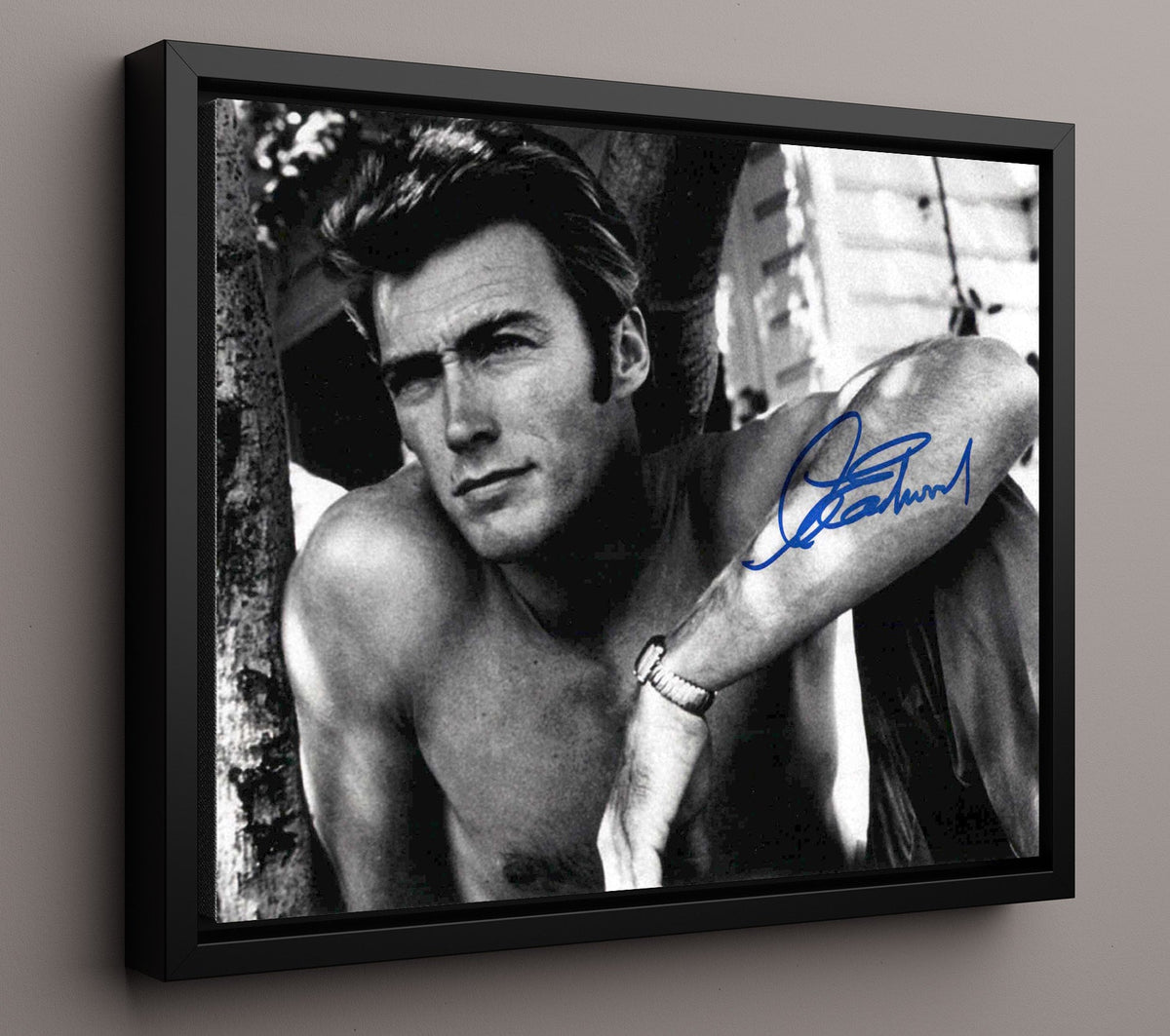 The Good the Bad and the Ugly - Clint Eastwood - Blondie - Gunslinger desert showdown movie wall art 16x20 Gallery Frame