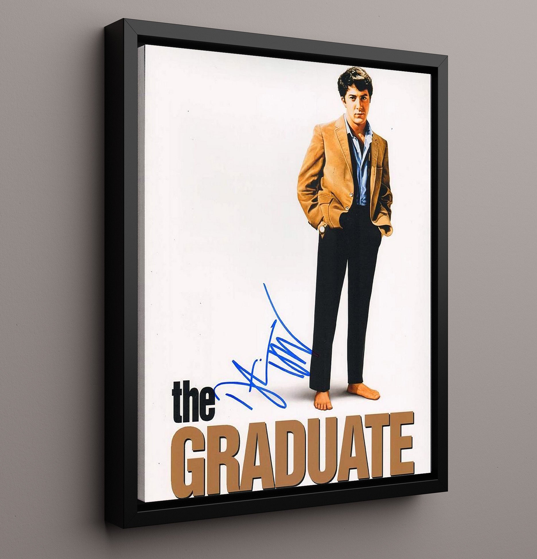 The Graduate - Dustin Hoffman - Benjamin Braddock - Awkward Rebel Energy movie wall art 16x20 Framed Canvas
