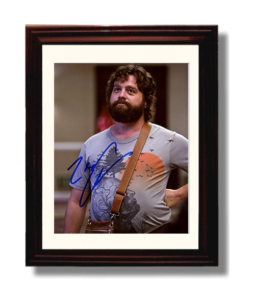 The Hangover - Zach Galifianakis - Alan - Awkward Beard Stare movie wall art 8x10 Beveled Frame