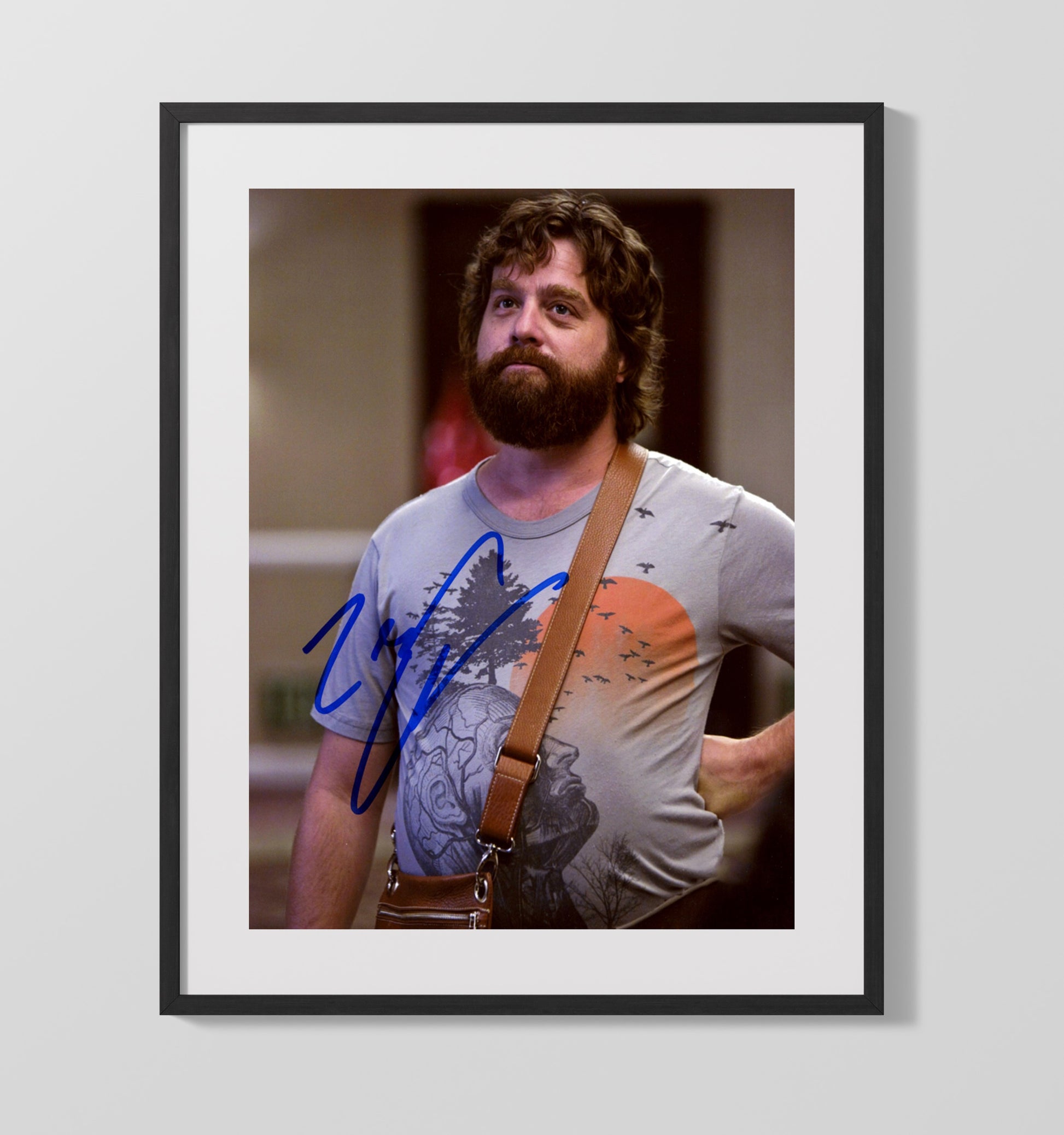 The Hangover - Zach Galifianakis - Alan - Awkward Beard Stare movie wall art 16x20 Gallery Frame