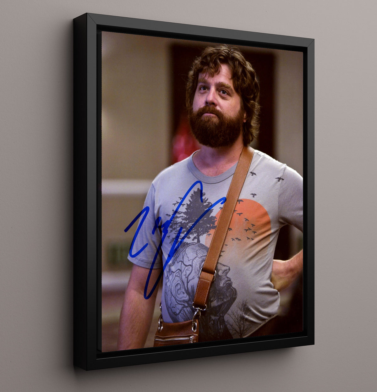 The Hangover - Zach Galifianakis - Alan - Awkward Beard Stare movie wall art 16x20 Framed Canvas
