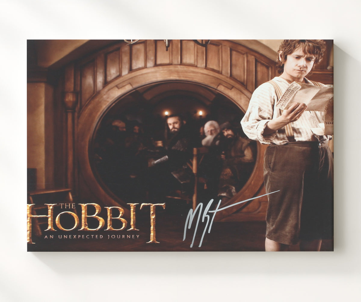 The Hobbit - Martin Freeman - Bilbo Baggins - Contract reading reluctant journey start movie wall art 20x24 Canvas