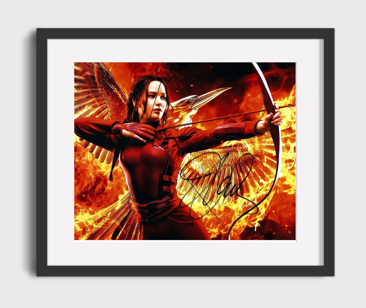 The Hunger Games - Jennifer Lawrence - Katniss Everdeen - Flaming arrow defiance movie wall art 16x20 Gallery Frame