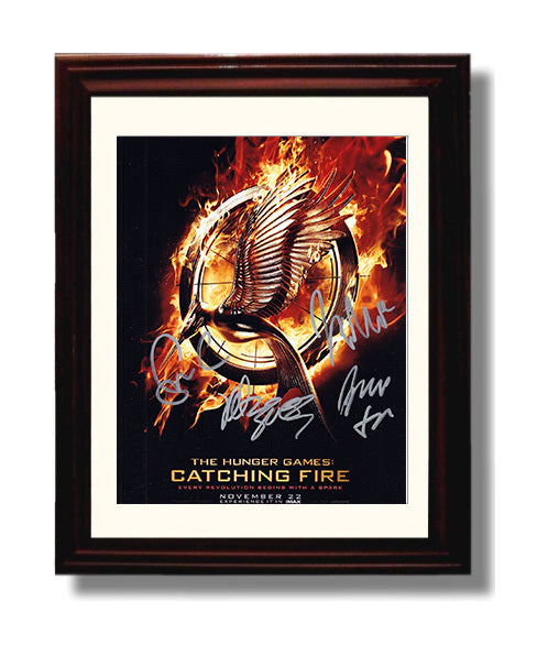 The Hunger Games Catching Fire - Katniss Everdeen Mockingjay Symbol Poster Art movie wall art 8x10 Beveled Frame