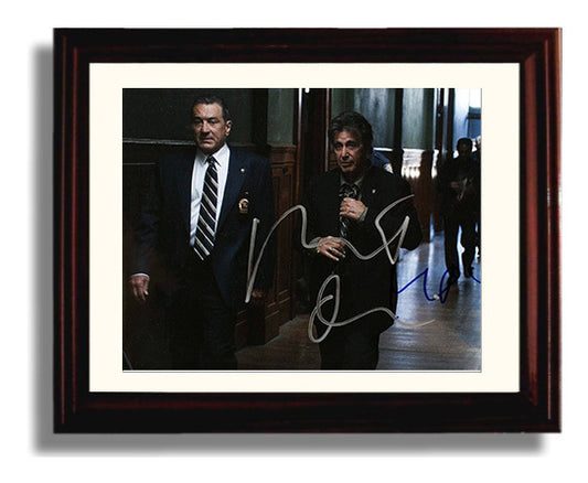 The Irishman - Al Pacino - Hoffa - and Robert De Niro - Sheeran - Court Hall Walk movie wall art 8x10 Beveled Frame