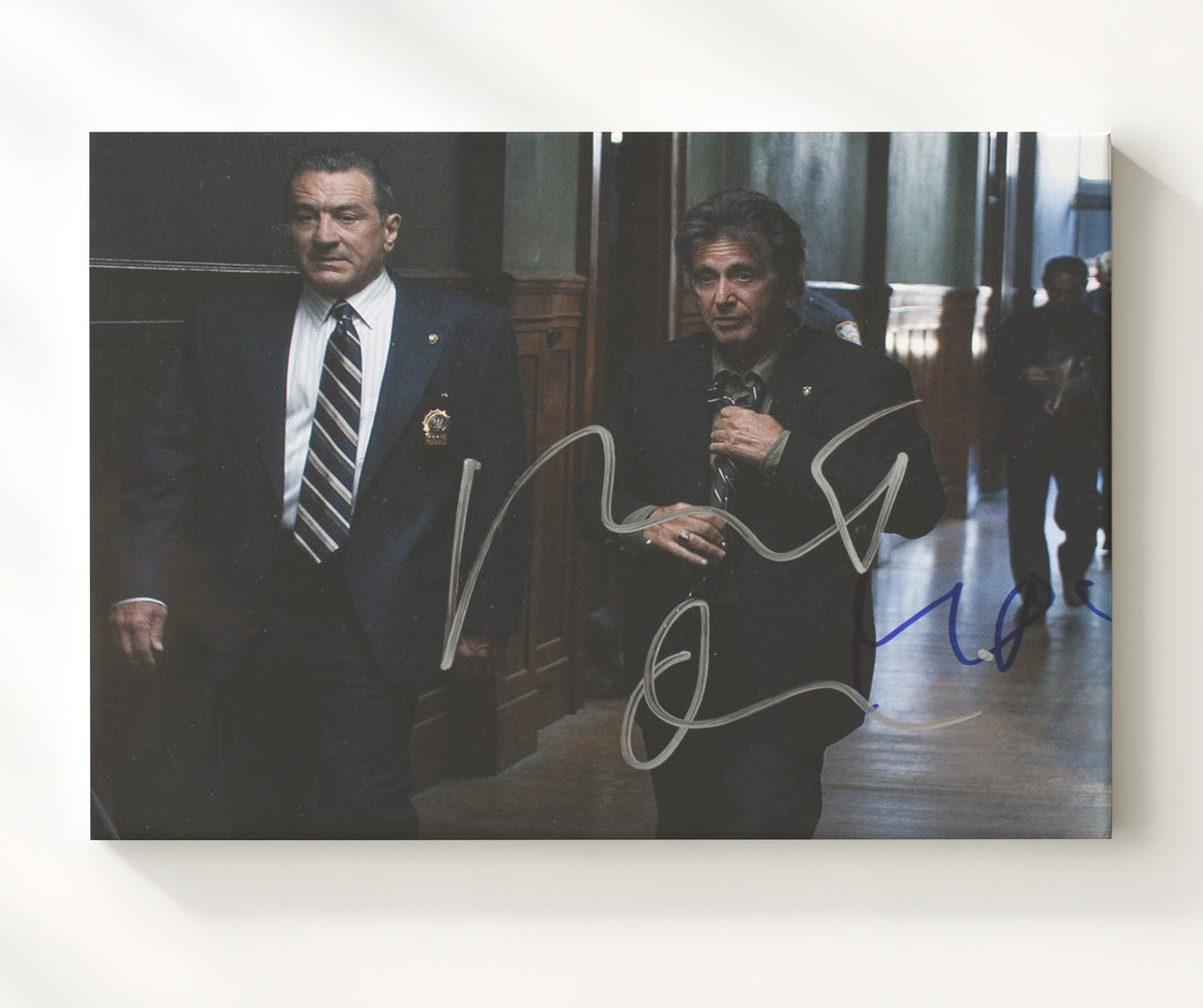 The Irishman - Al Pacino - Hoffa - and Robert De Niro - Sheeran - Court Hall Walk movie wall art 20x24 Canvas