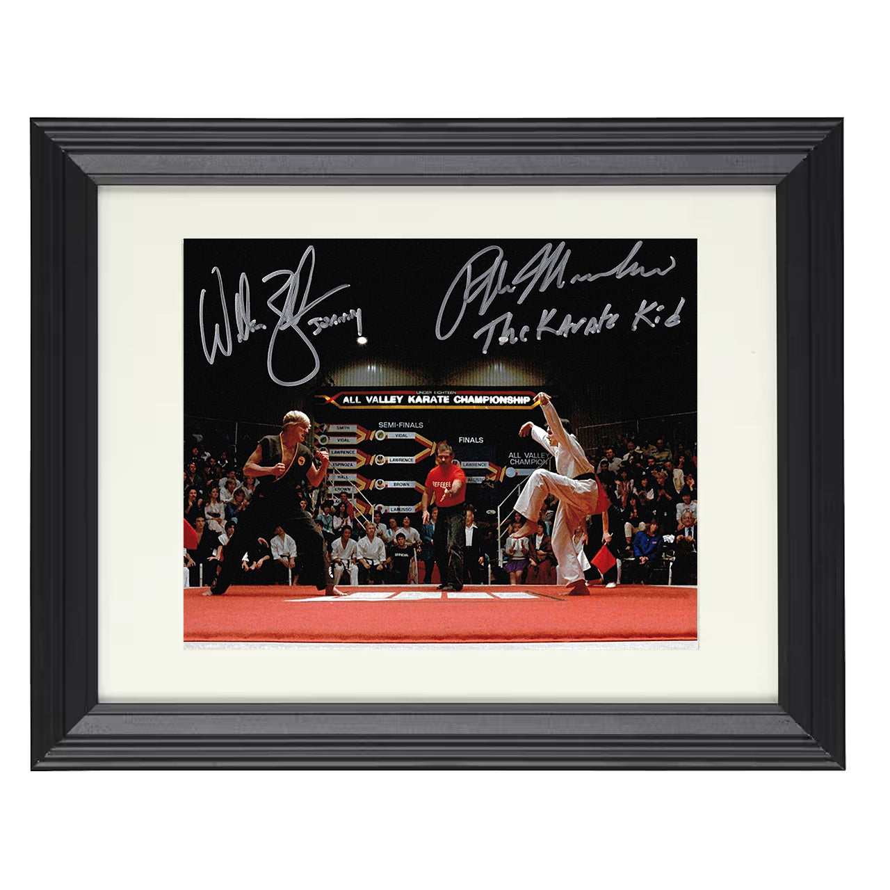 The Karate Kid – Cast – All Valley Showdown Image – 8x10 black beveled framed movie wall art