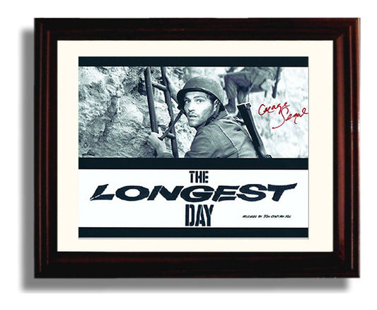 The Longest Day - George Segal - Pvt. Martini - WWII Ladder Assault Scene movie wall art 8x10 Beveled Frame