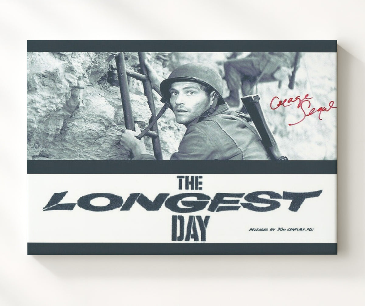 The Longest Day - George Segal - Pvt. Martini - WWII Ladder Assault Scene movie wall art 20x24 Canvas