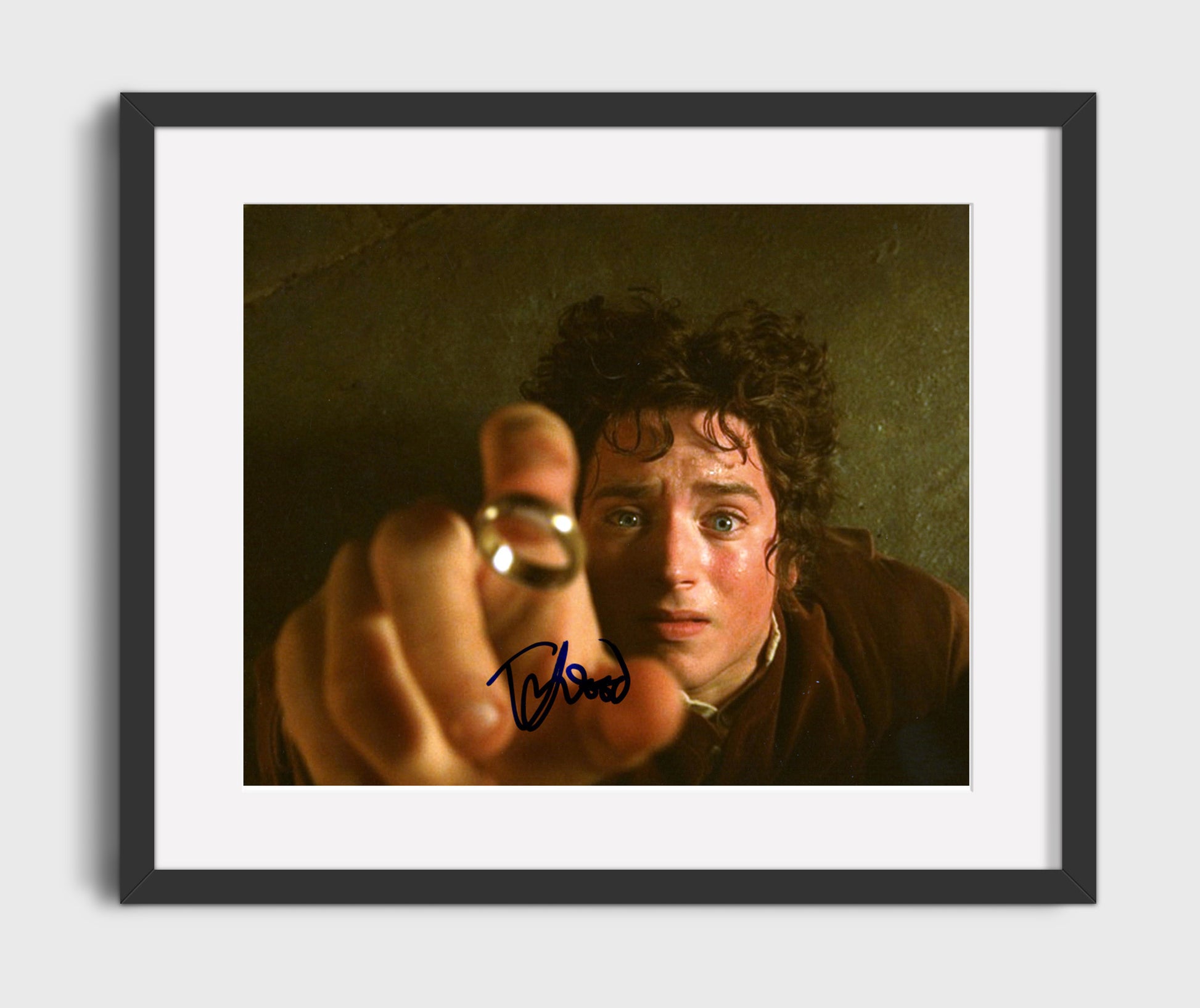 The Lord of the Rings - Elijah Wood - Frodo Baggins - Ring burden realization movie wall art 16x20 Gallery Frame