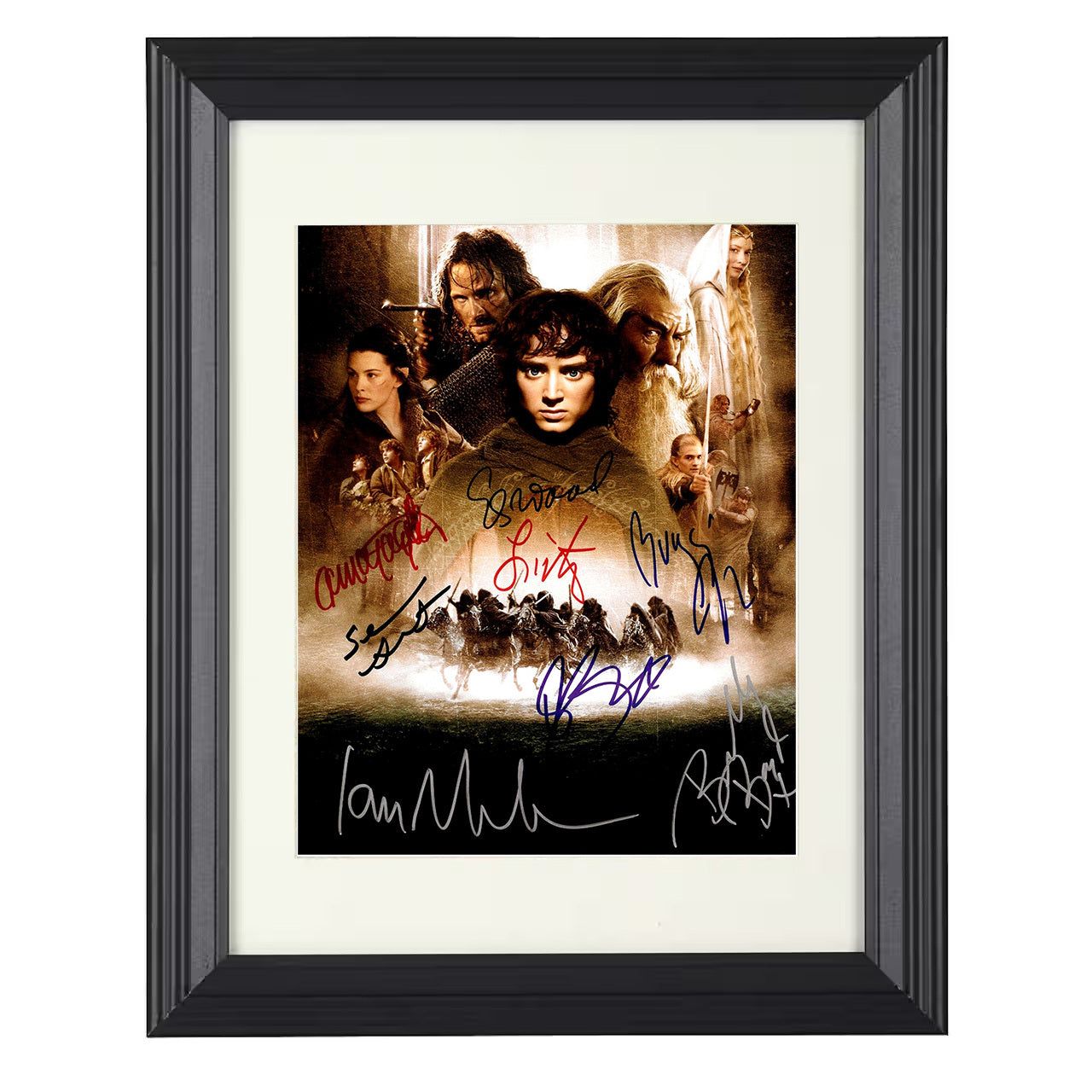 The Lord of the Rings – Artwork Multi Display – 8x10 black beveled framed movie wall art