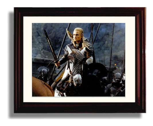 The Lord of the Rings - Orlando Bloom - Legolas - Elven battle precision movie wall art 8x10 Beveled Frame
