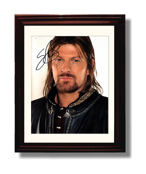 The Lord of the Rings - Sean Bean Boromir Gondor Armor Hero Signed movie wall art 8x10 Beveled Frame