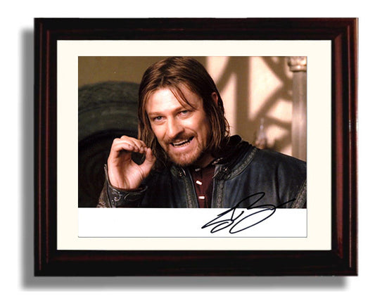 The Lord of the Rings - Sean Bean - Boromir - Final stand redemption moment movie wall art 8x10 Beveled Frame