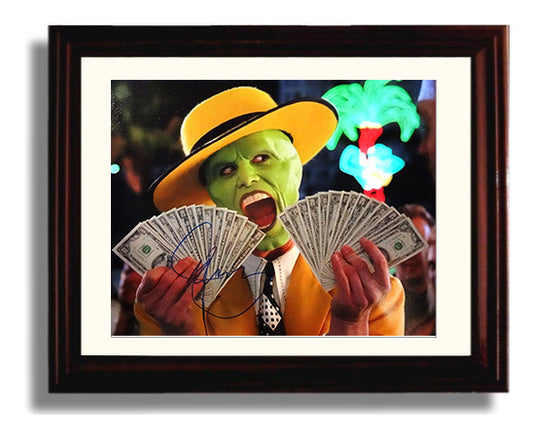 The Mask - Jim Carrey - Stanley Ipkiss - Green chaos money frenzy movie wall art 8x10 Beveled Frame