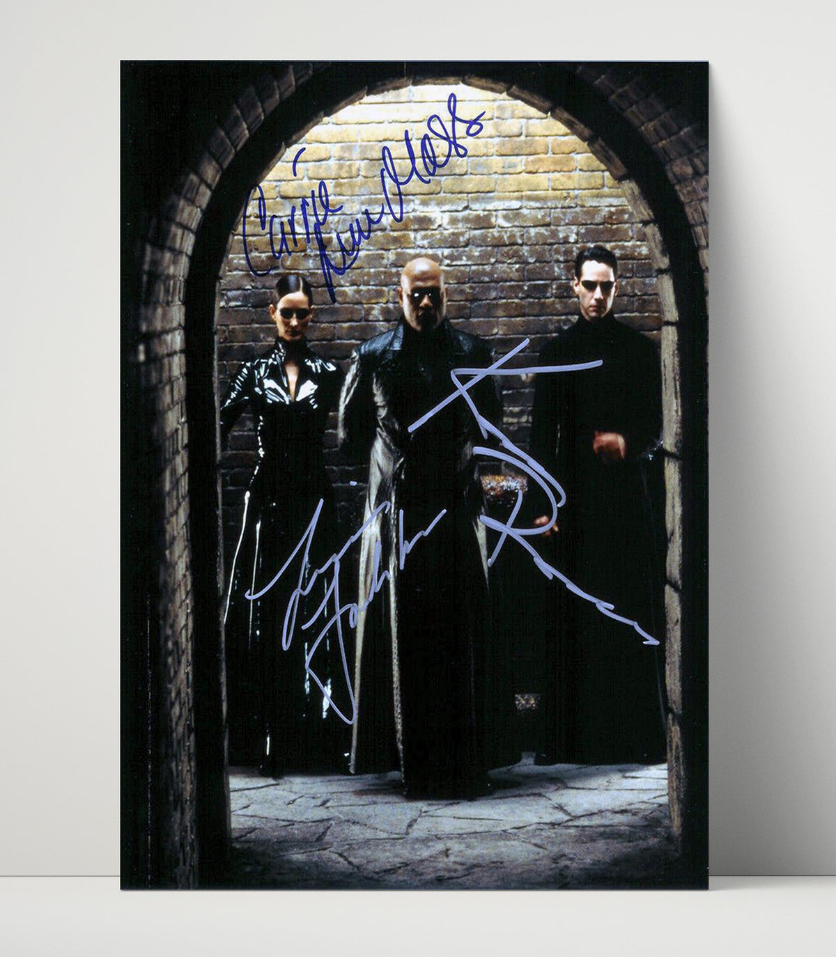 The Matrix - Keanu Reeves Laurence Fishburne Carrie Anne Moss Rebel Trio movie wall art 16x20 Unframed Print