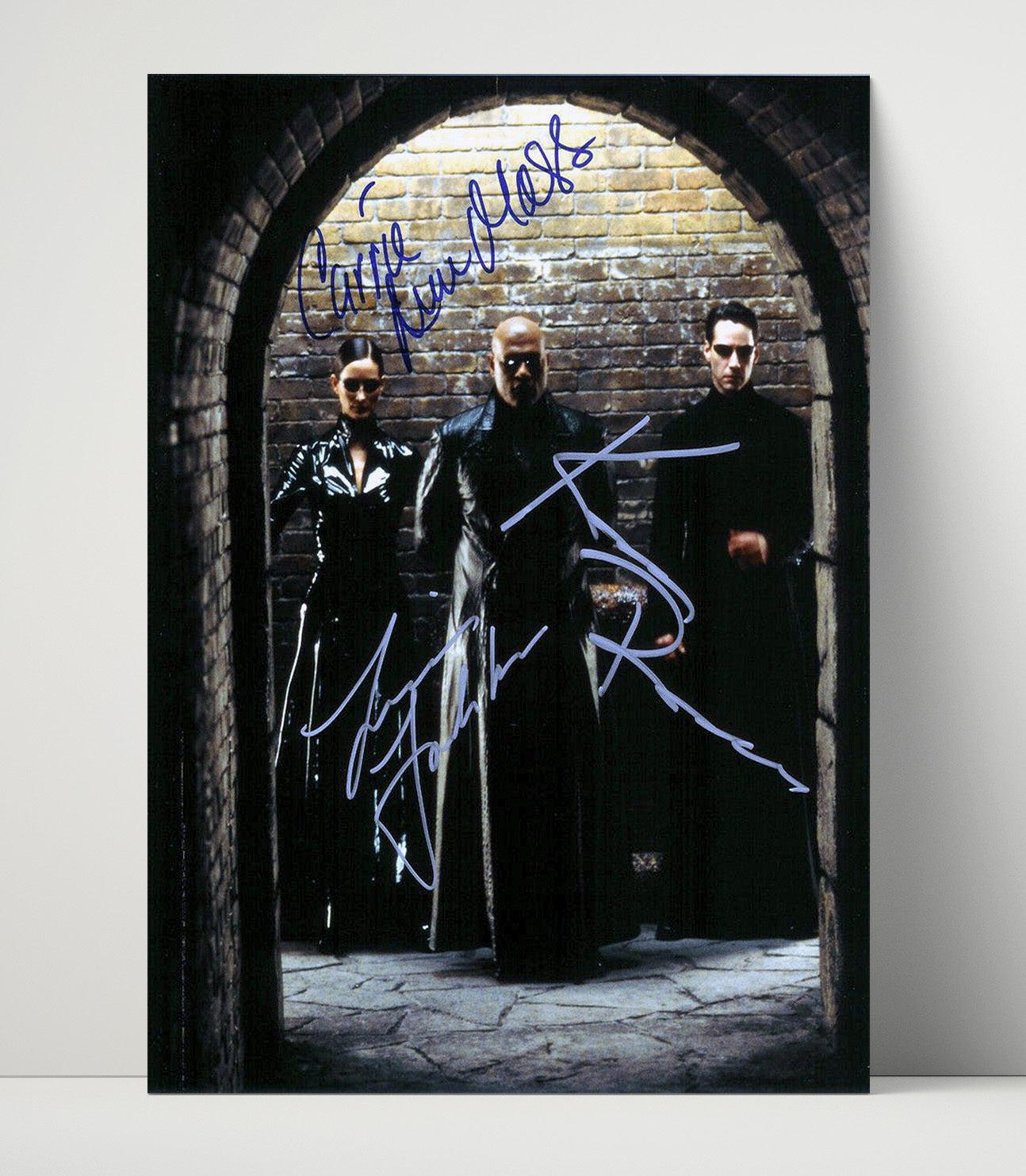 The Matrix - Keanu Reeves Laurence Fishburne Carrie Anne Moss Rebel Trio movie wall art 16x20 Unframed Print