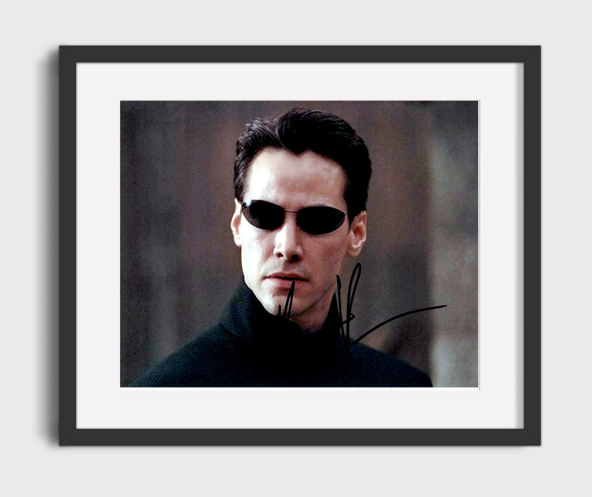The Matrix - Keanu Reeves - Neo - Black coat calm resolve movie wall art 16x20 Gallery Frame