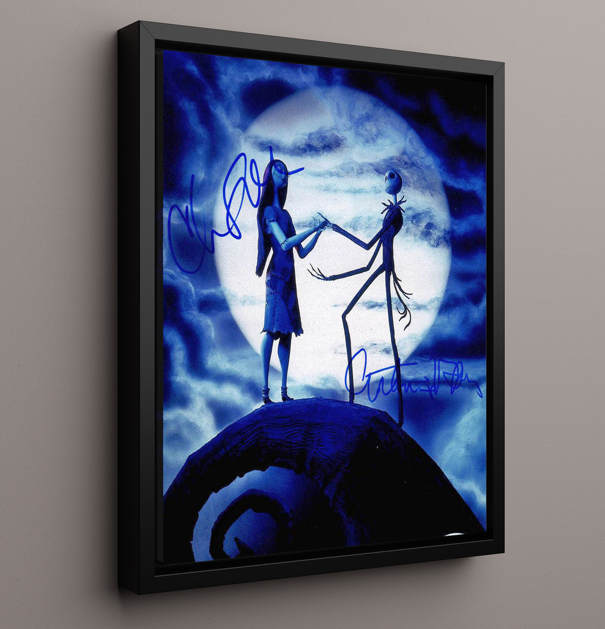 The Nightmare Before Christmas - Jack Skellington Sally Moonlit Gothic Romance movie wall art 16x20 Framed Canvas