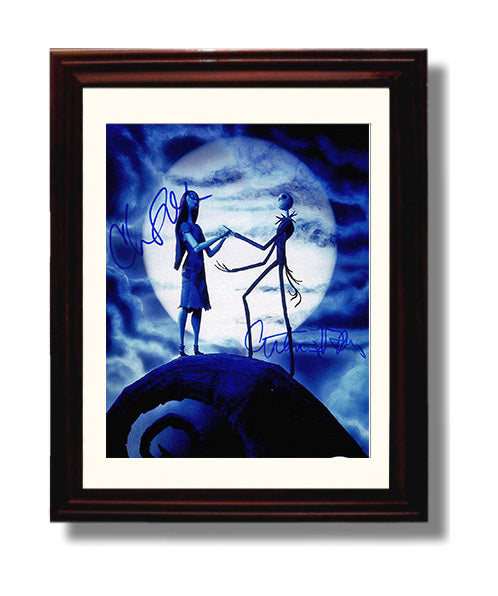 The Nightmare Before Christmas - Jack Skellington Sally Moonlit Gothic Romance movie wall art 8x10 Beveled Frame